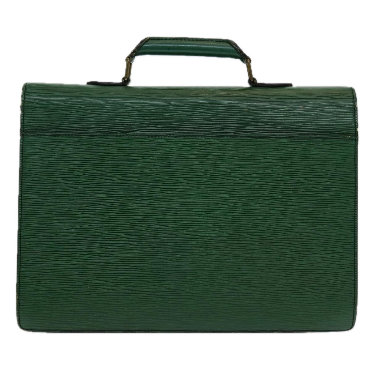 LOUIS VUITTON Epi Serviette Ambassador Business Bag Green M54412 LV 84072