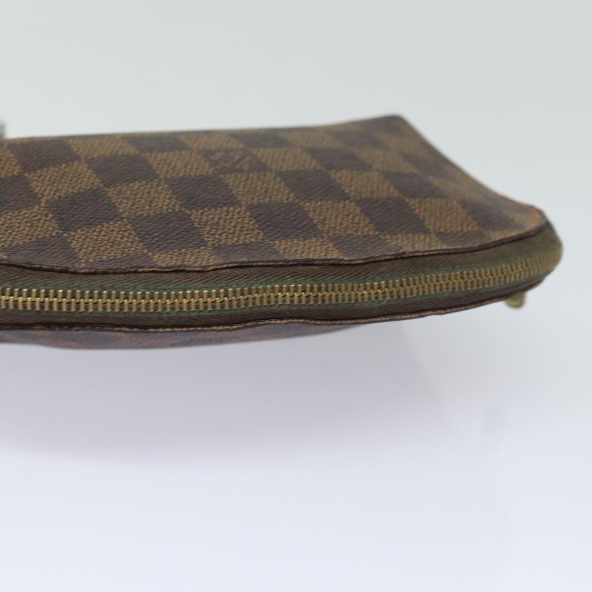 LOUIS VUITTON Damier Ebene Pochette Cosmetic PM Pouch N47516 LV 84077