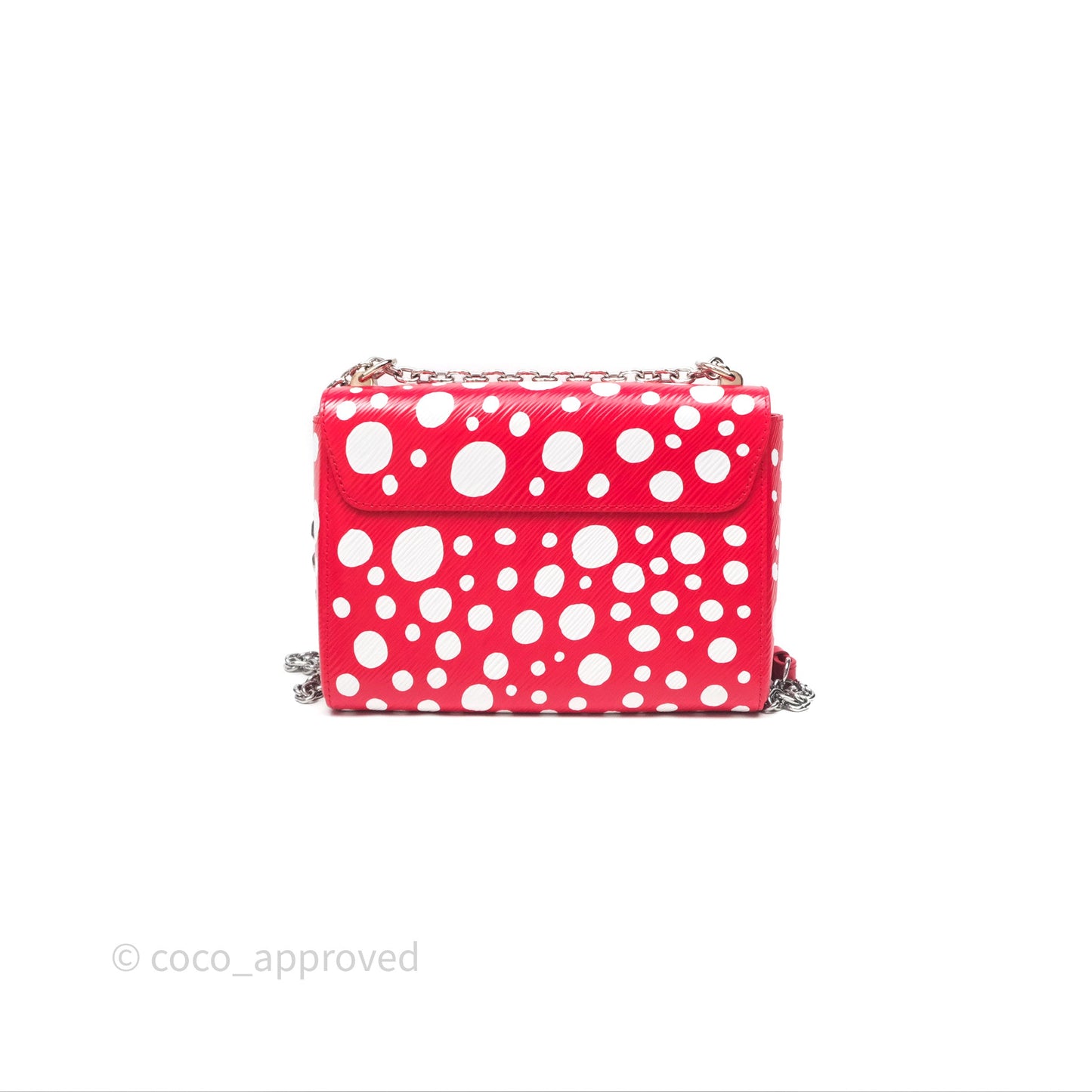 Louis Vuitton x Yayoi Kusama Twist MM Red/ White Epi Silver Hardware