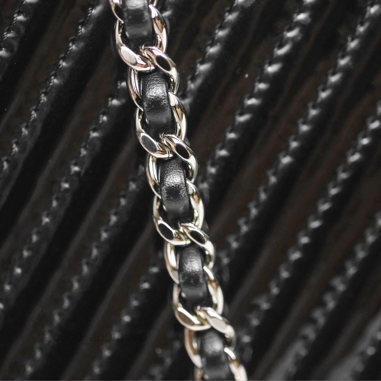 Chanel Small Flap Coco Boy Black Patent Silver Hardware