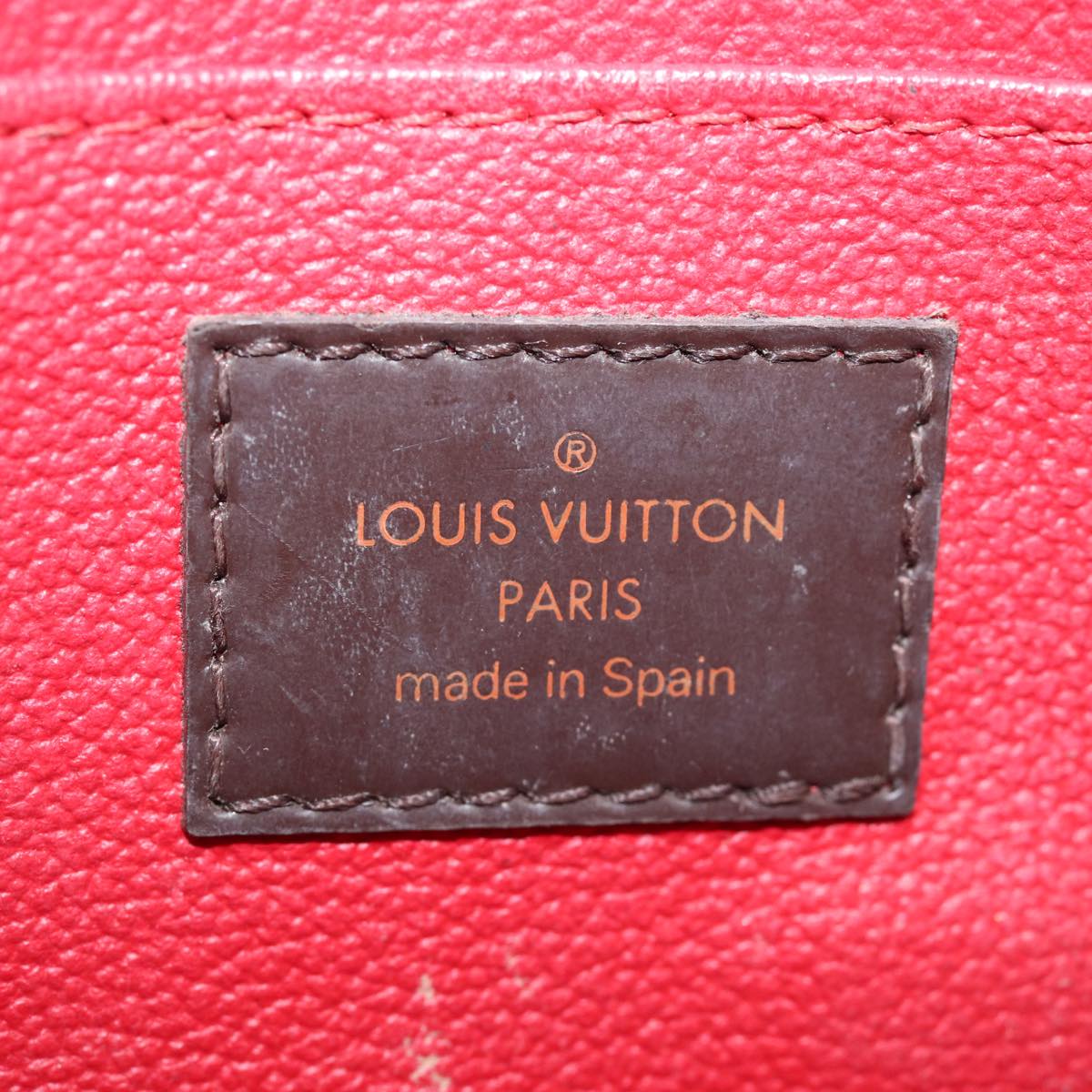 LOUIS VUITTON Damier Ebene Pochette Cosmetic PM Pouch N47516 LV 84089