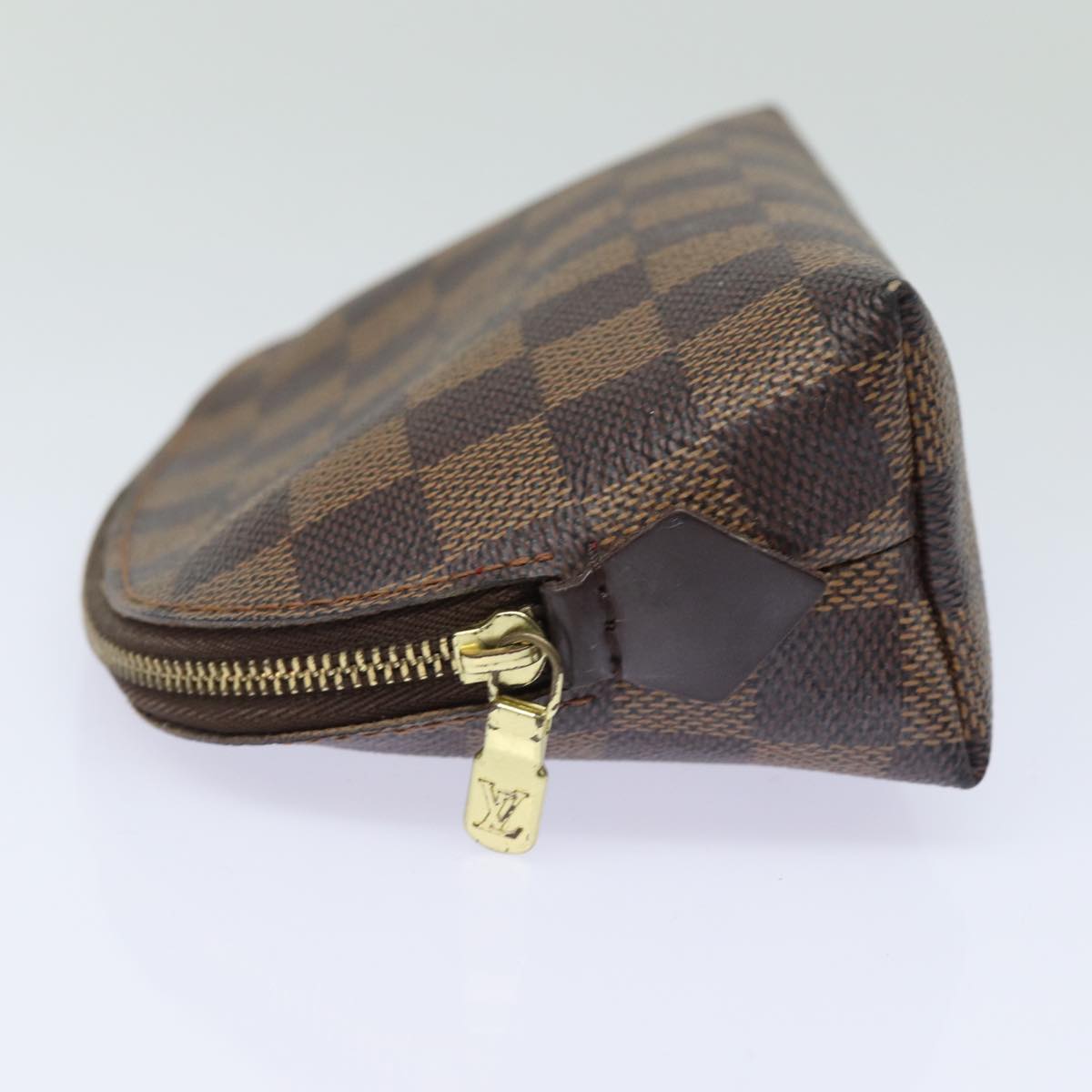 LOUIS VUITTON Damier Ebene Pochette Cosmetic PM Pouch N47516 LV 84089