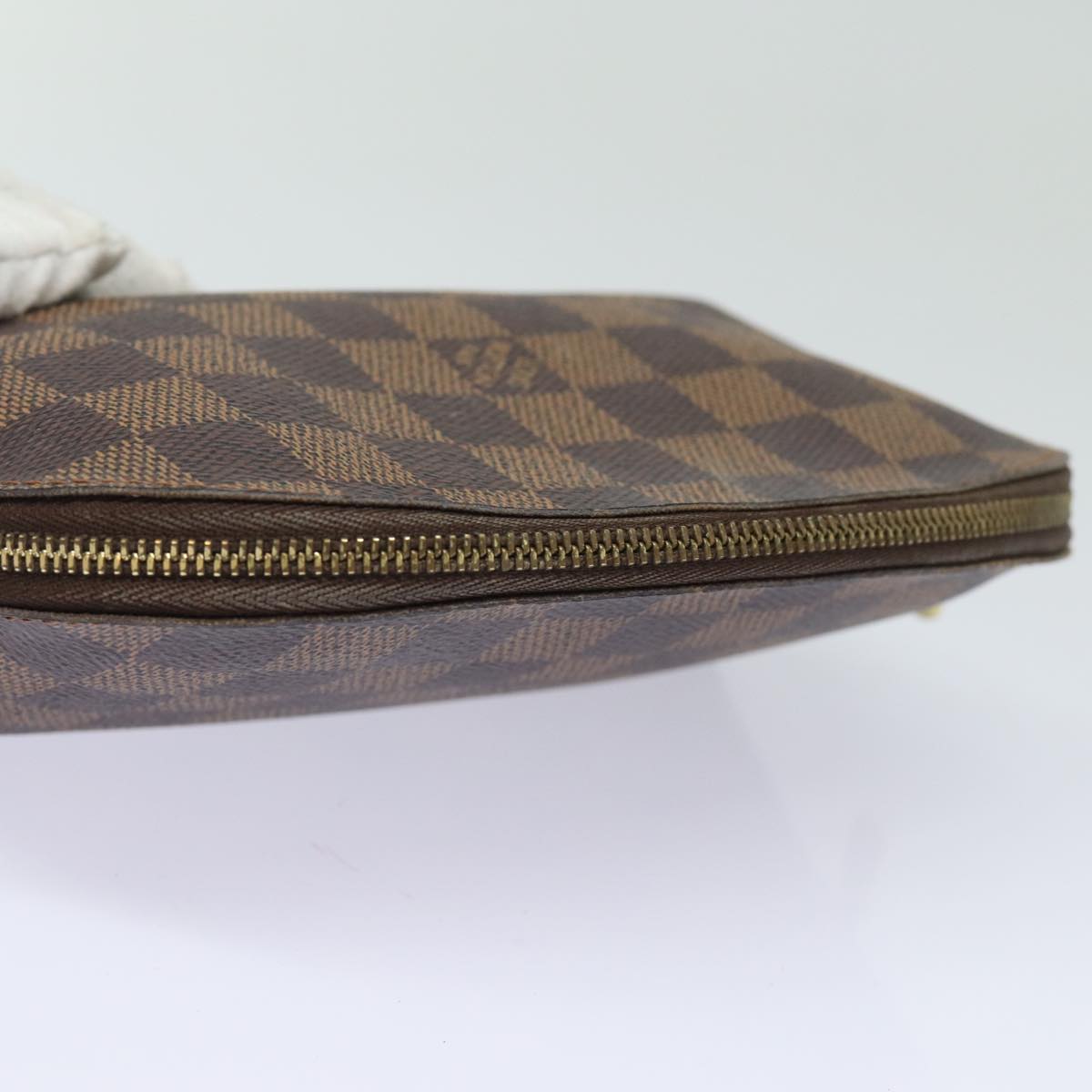 LOUIS VUITTON Damier Ebene Pochette Cosmetic PM Pouch N47516 LV 84089