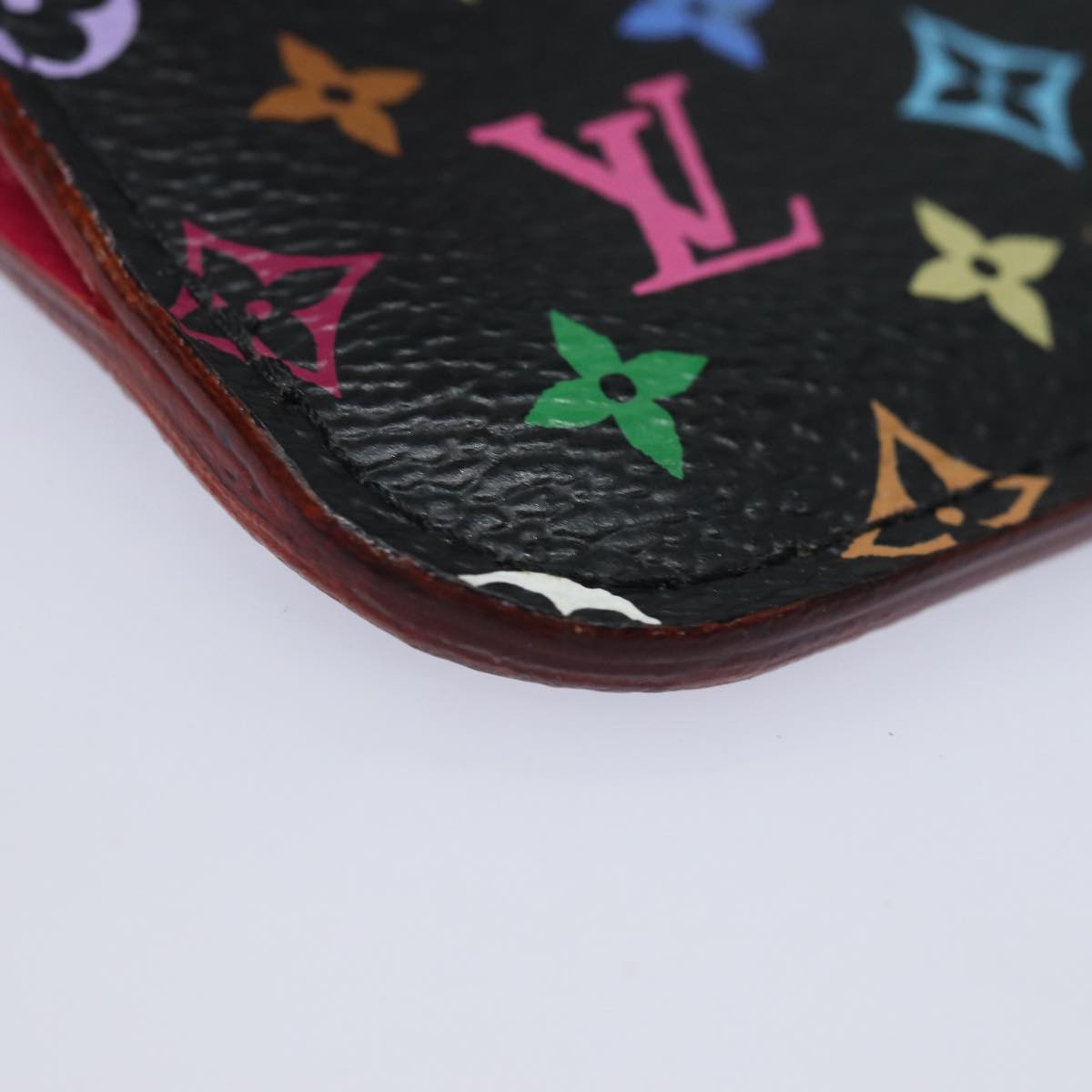 LOUIS VUITTON Multicolor Pochette ClesNM Coin Purse Black M60279 LV 84090