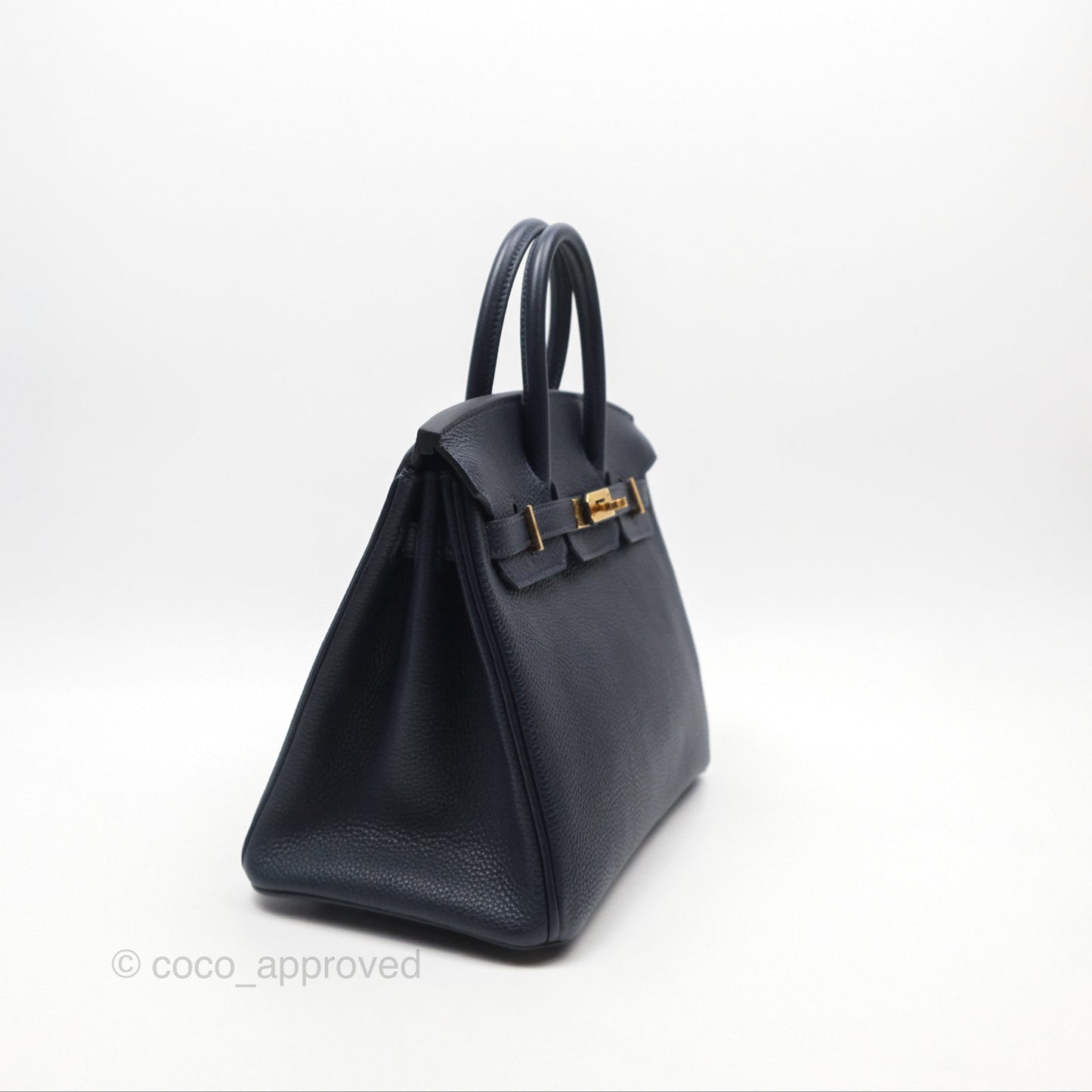 Hermès Birkin 25 Retourne Bleu Nuit 2Z Togo Gold Hardware