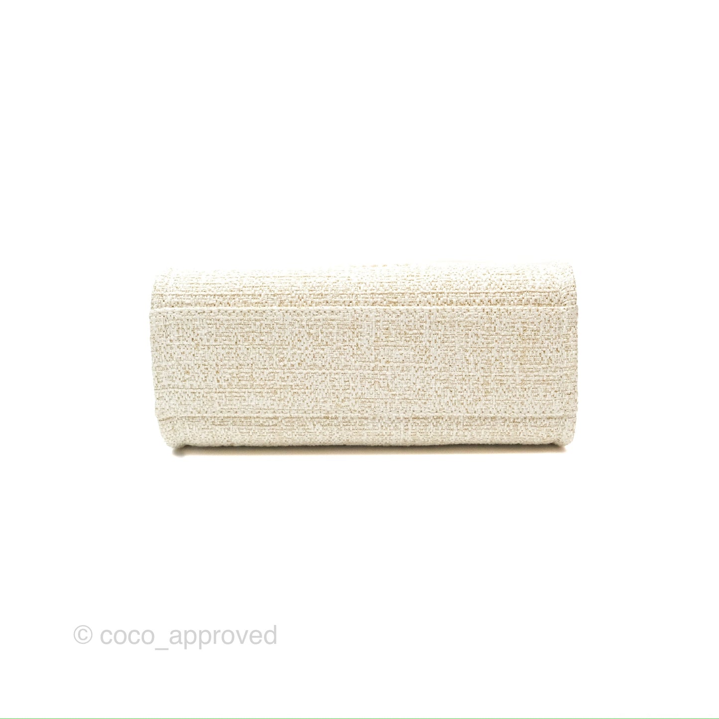 Chanel Mini Deauville Tote Ivory Lurex Boucle Gold Hardware