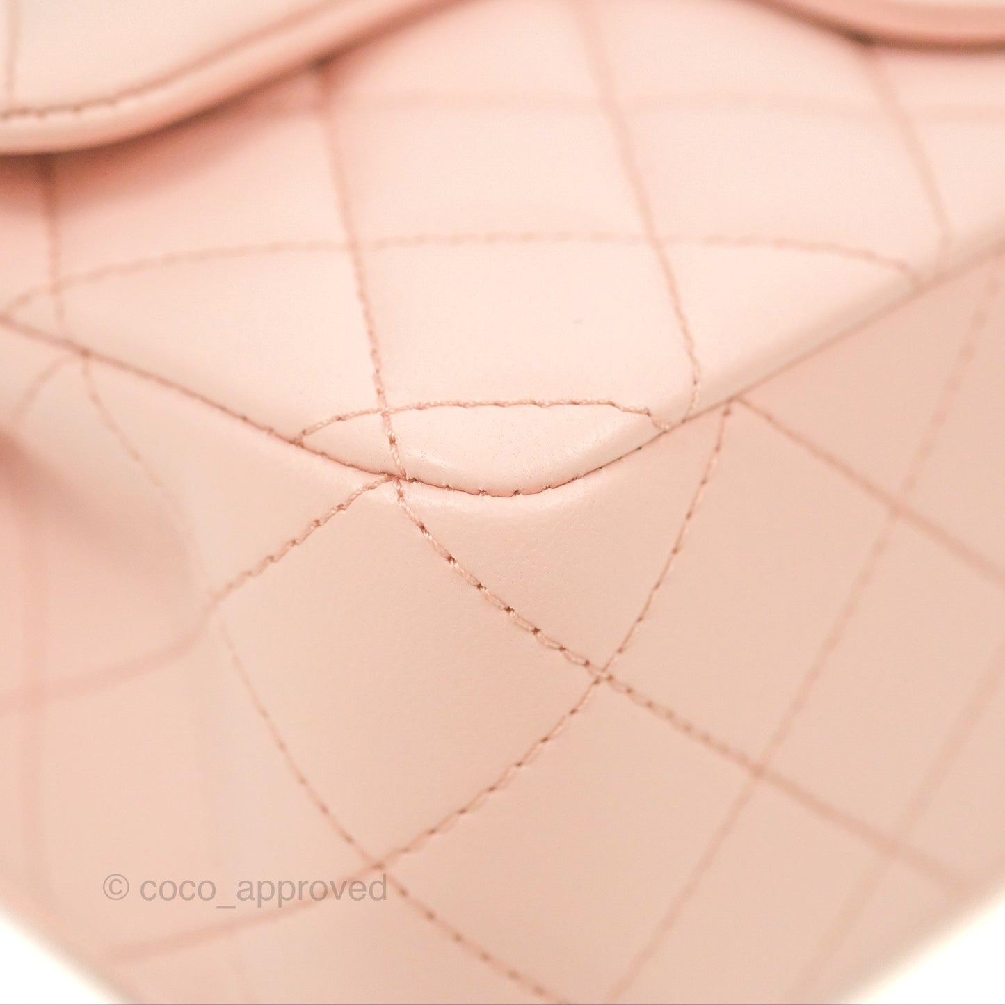 Chanel Pearl Crush Mini Rectangular Light Pink Lambskin Aged Gold Hardware