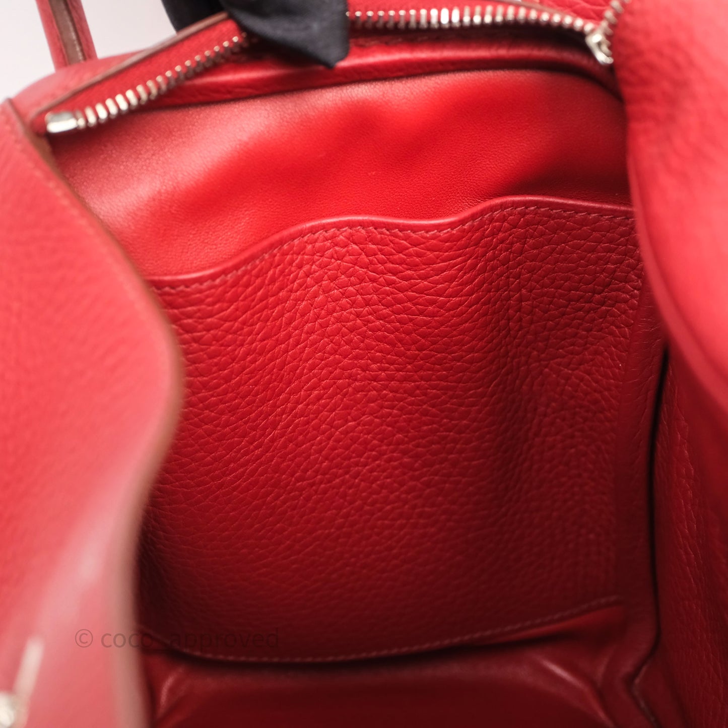 Hermès Lindy 30 Rouge Garance 54 Clemence Palladium Hardware