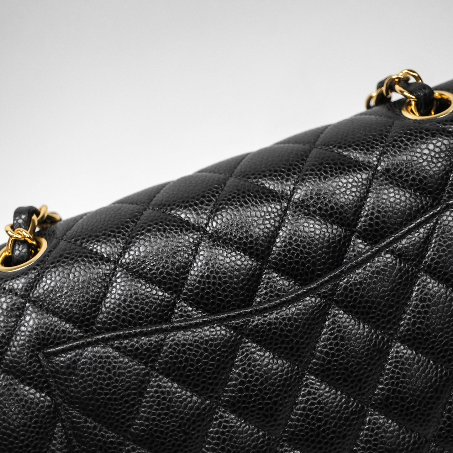 Chanel Small Classic Flap Quilted Black Caviar Gold Hardware