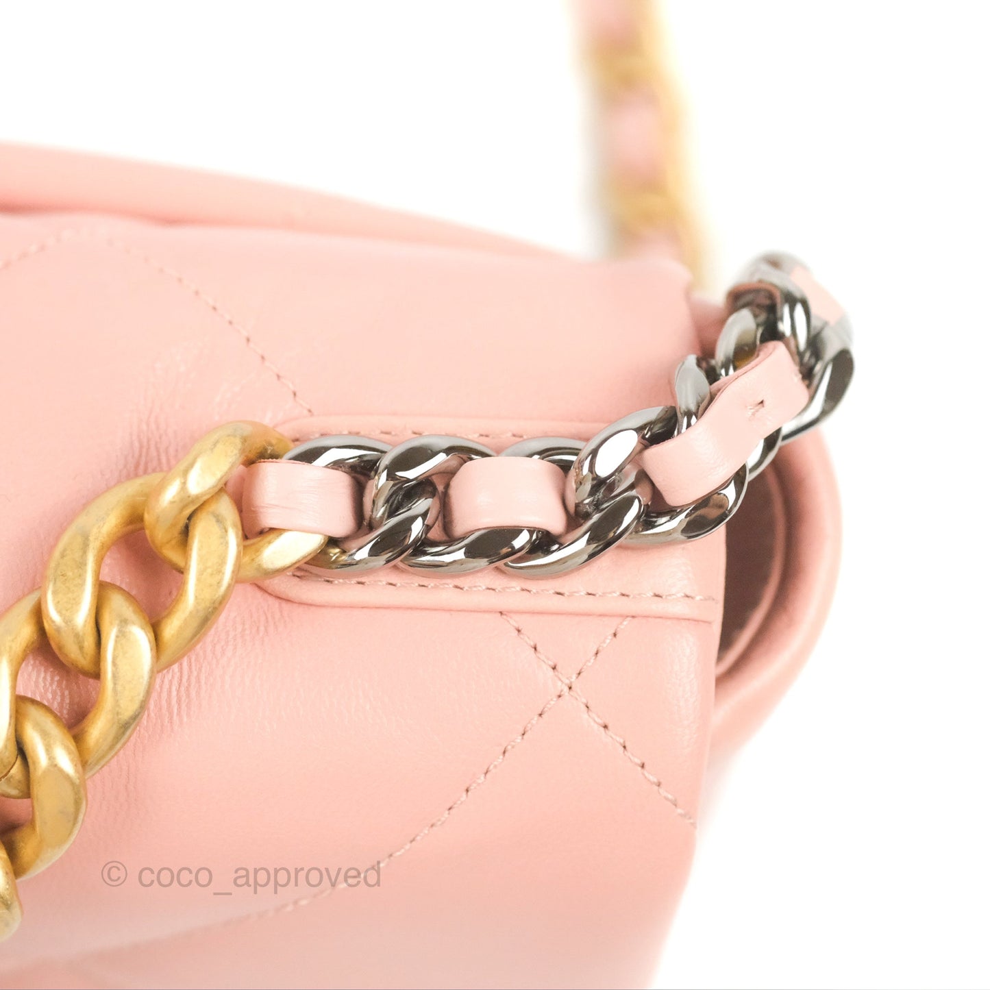 Chanel 19 Small Blush Pink Goatskin Mixed Hardware