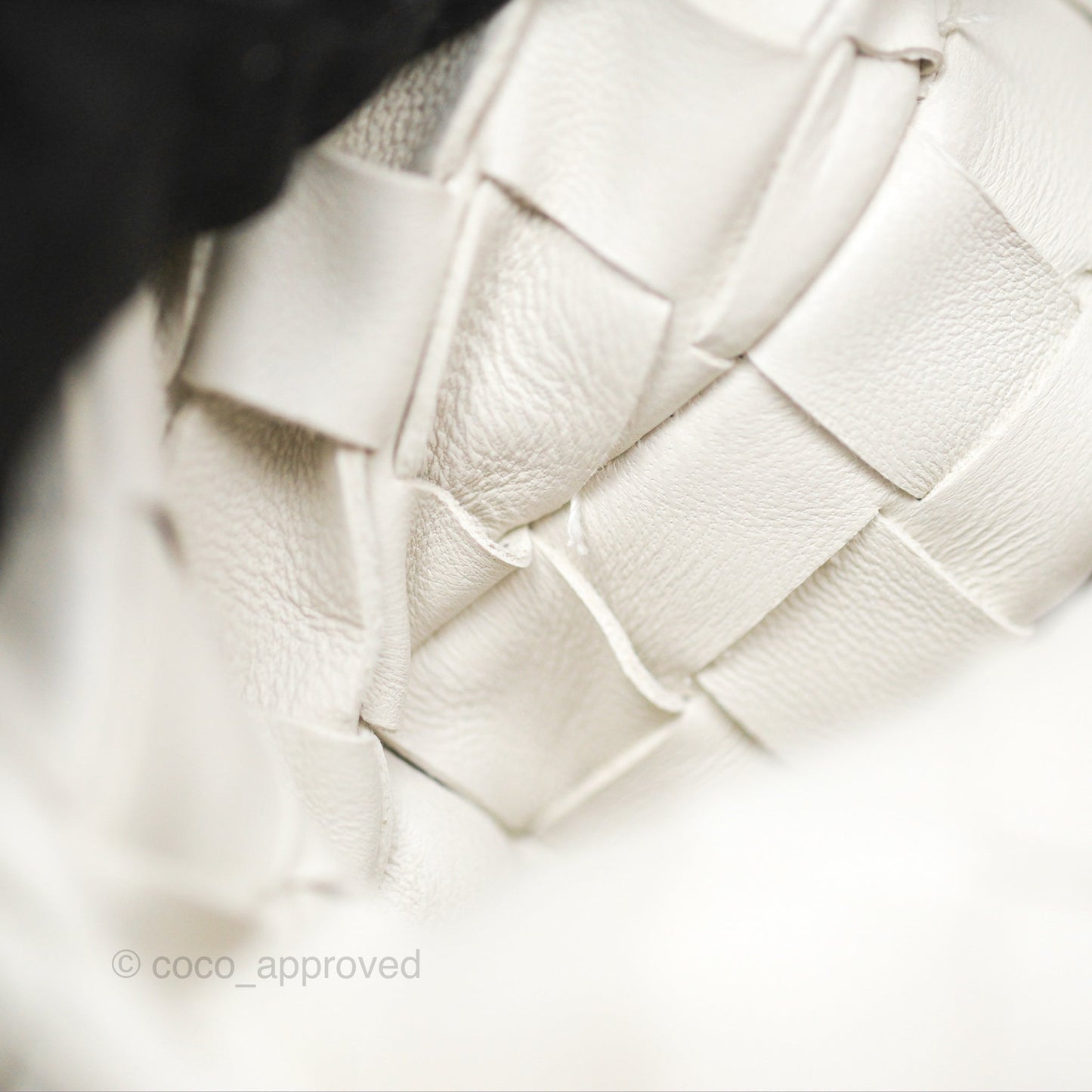 Bottega Veneta Mini Jodie Bag Intrecciato White Lambskin