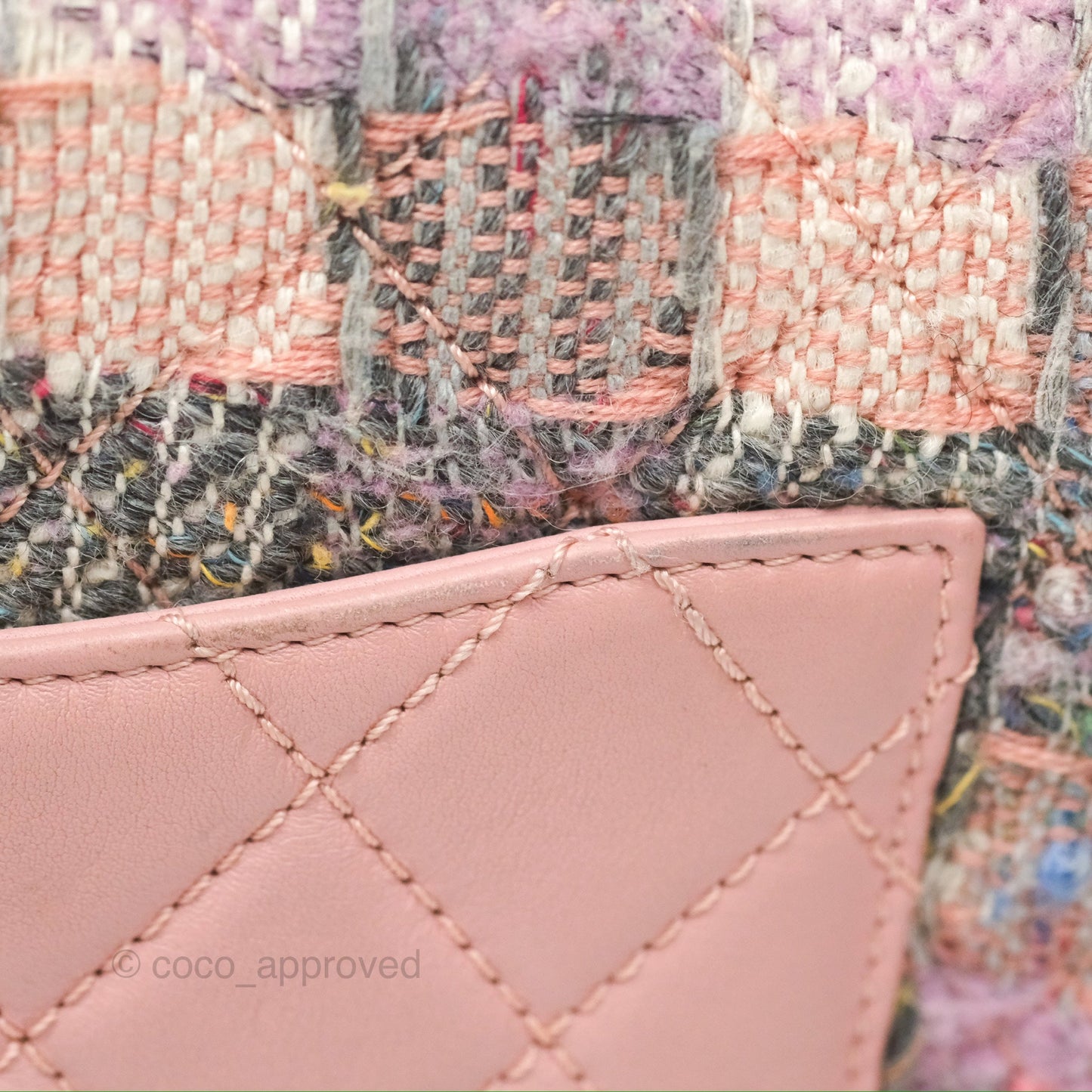 Chanel Small CC Filigree Flap Pink Tweed