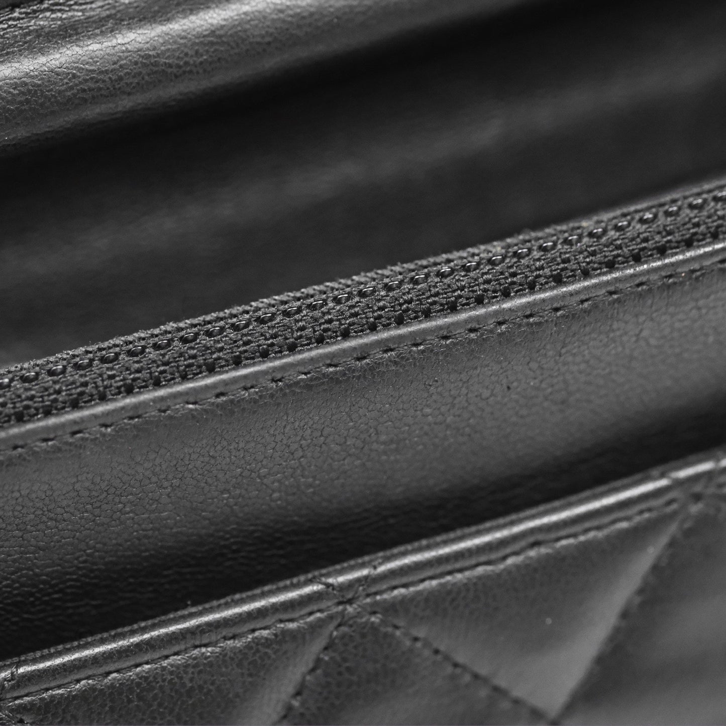 Chanel Quilted WOC Black Lambskin Silver Hardware