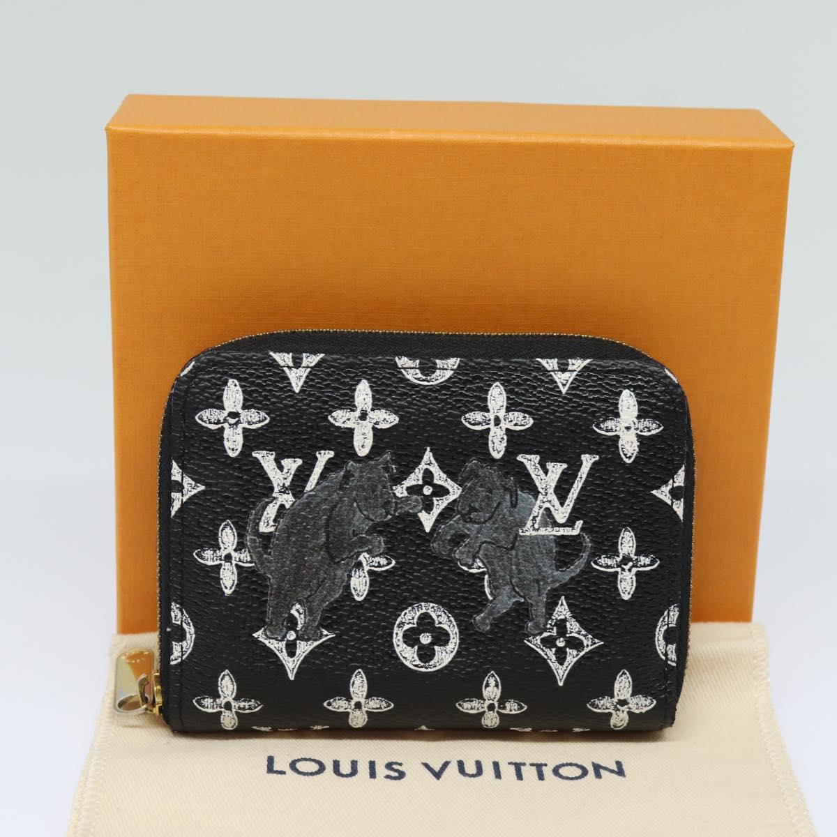 LOUIS VUITTON Catgram Zippy Coin Purse Coin Purse M63884 LV 84110