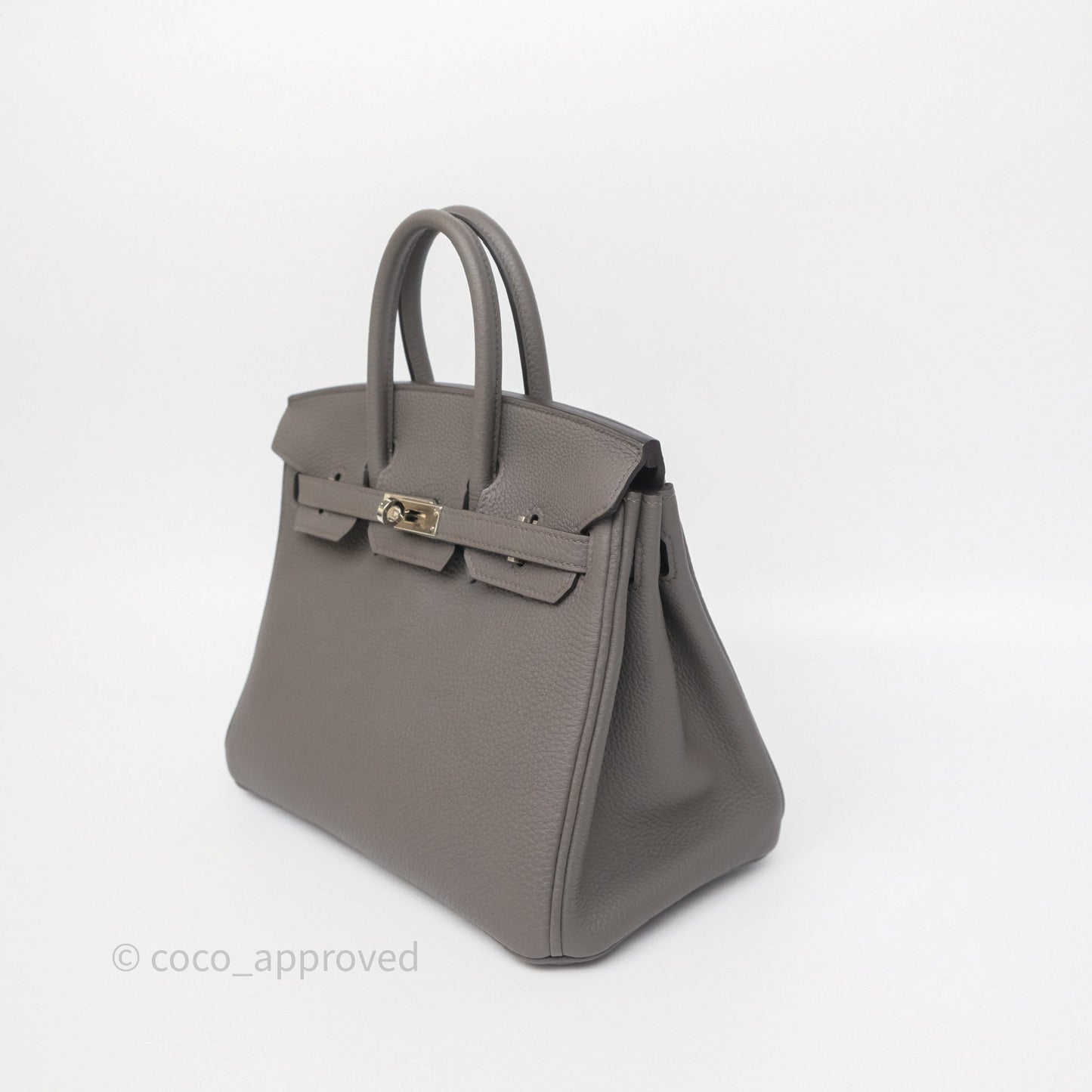 Hermès Birkin 25 Retourne Gris Etain 8F Togo Palladium Hardware