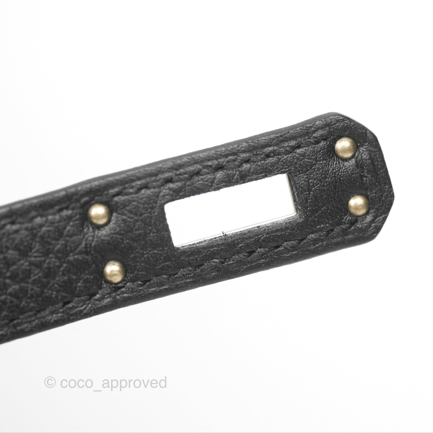 Hermès Retourne Kelly 25 Black Togo Palladium Hardware