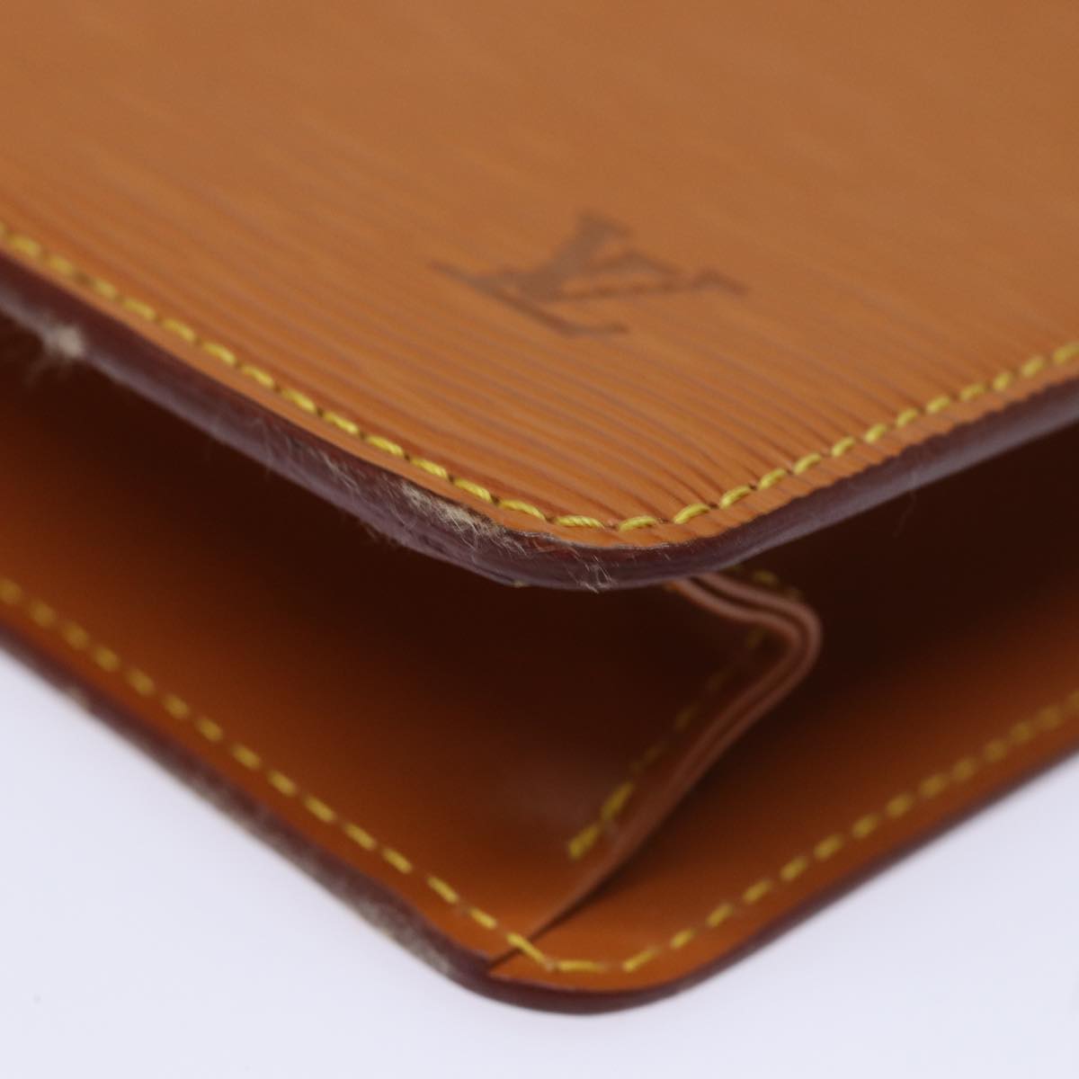 LOUIS VUITTON Epi Pochette Homme Clutch Bag Brown Zipang gold M52528 84157