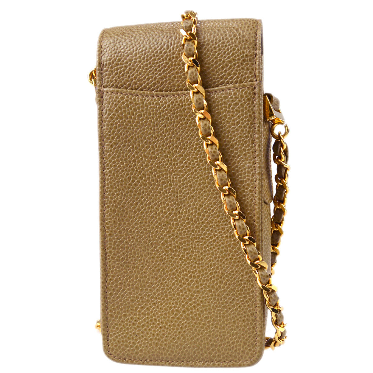 Luxury Chanel 1994-1996 Phone Case Beige Caviar