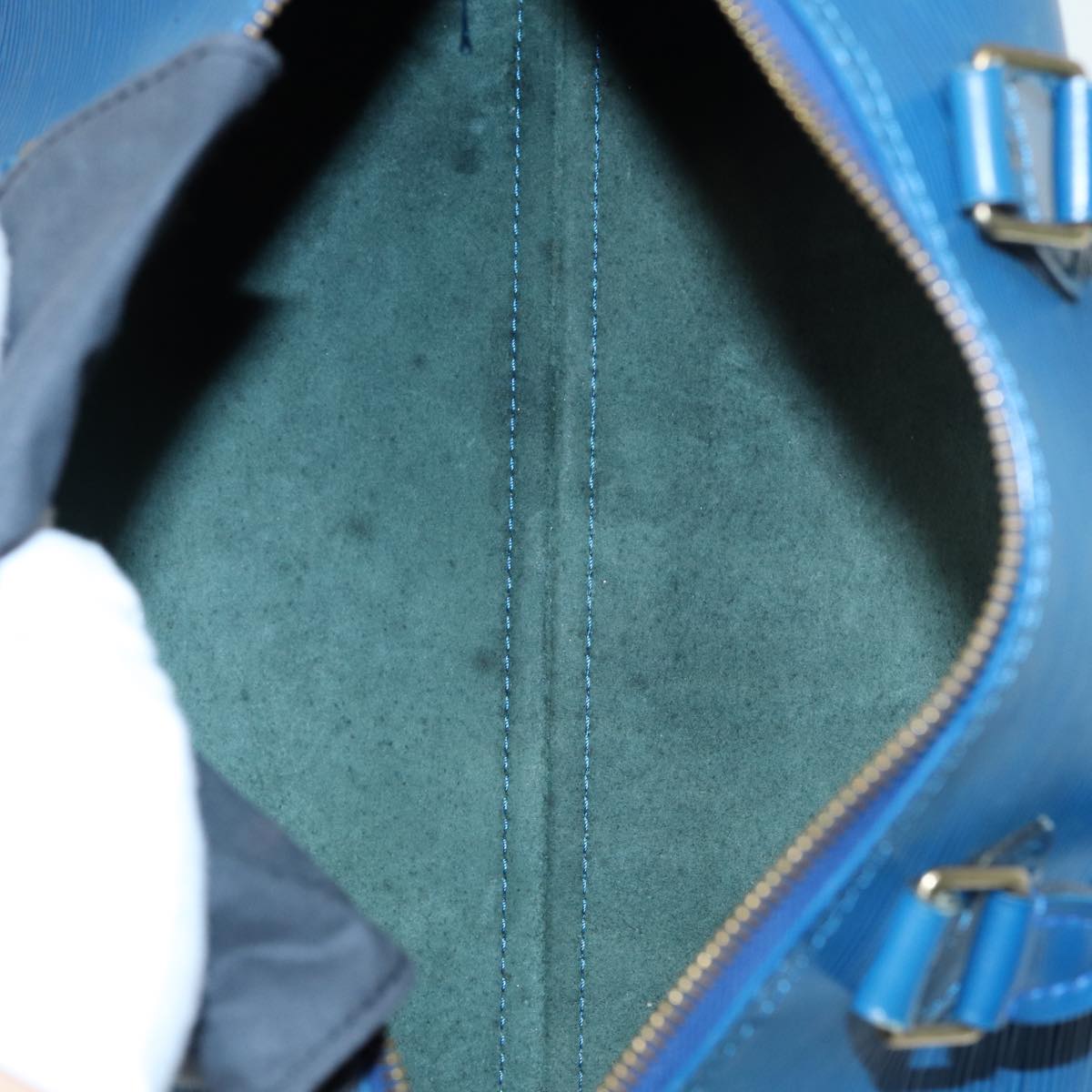 LOUIS VUITTON Epi Speedy 30 Hand Bag Toledo Blue M43005 LV 84183