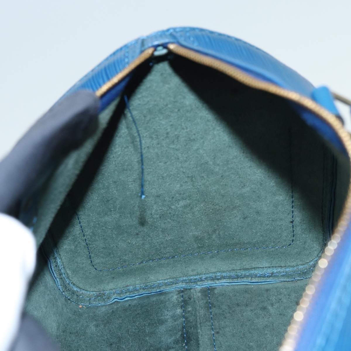 LOUIS VUITTON Epi Speedy 30 Hand Bag Toledo Blue M43005 LV 84183