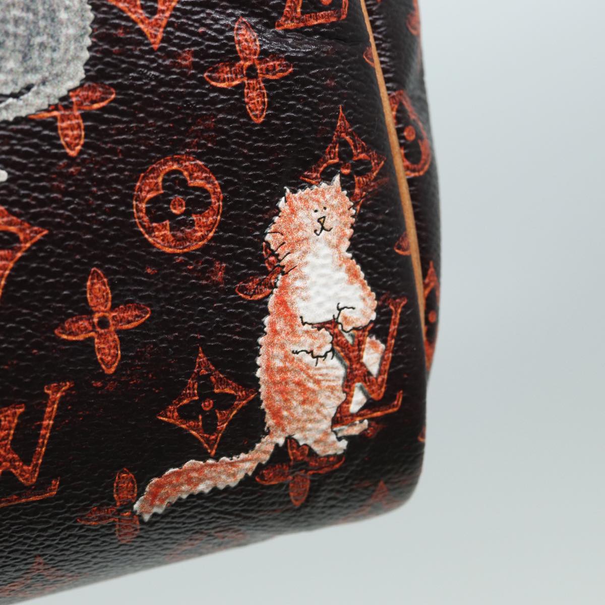 LOUIS VUITTON Catgram Speedy Bandouliere 30 Hand Bag Brown M44401 LV 84188