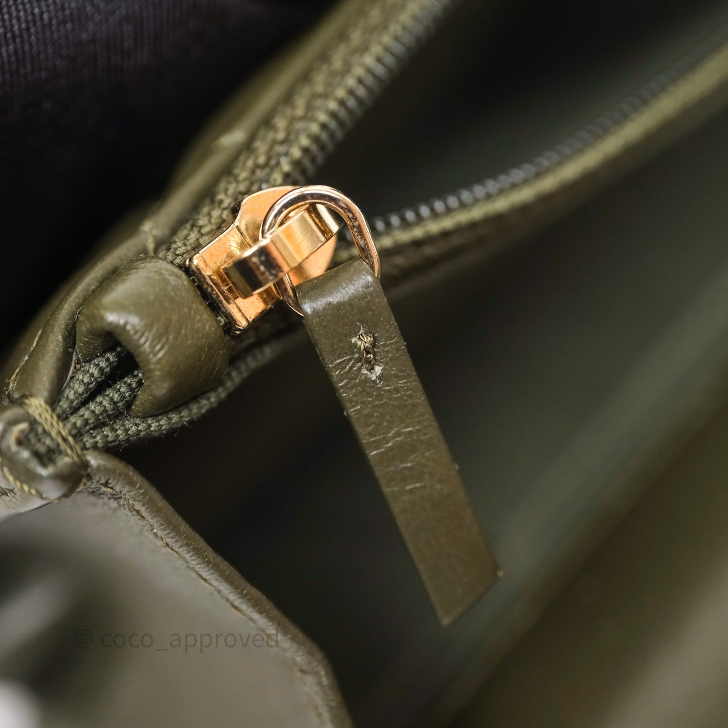 Chanel All Slide Adjustable Chain Phone Holder WOC Olive Green Lambskin