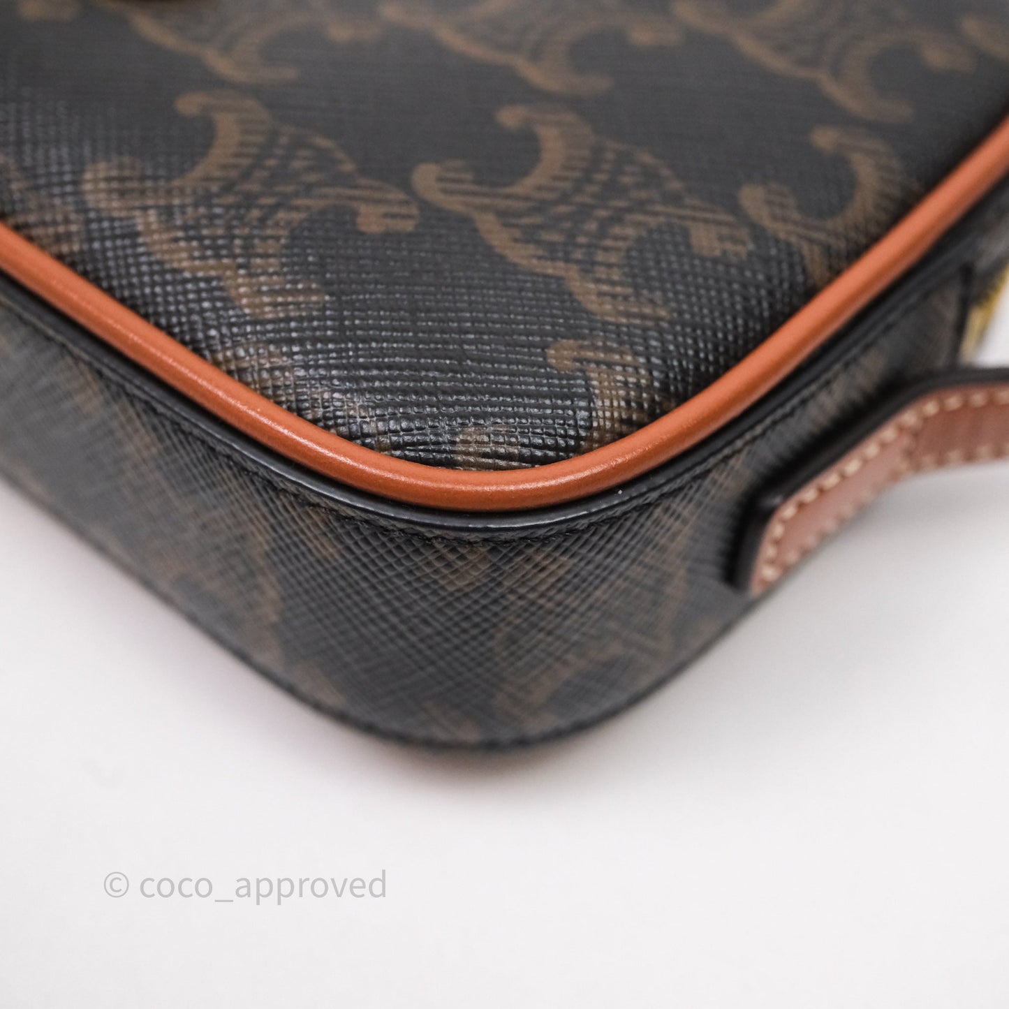 Celine Mini Camera Shoulder Bag Triomphe Canvas Tan
