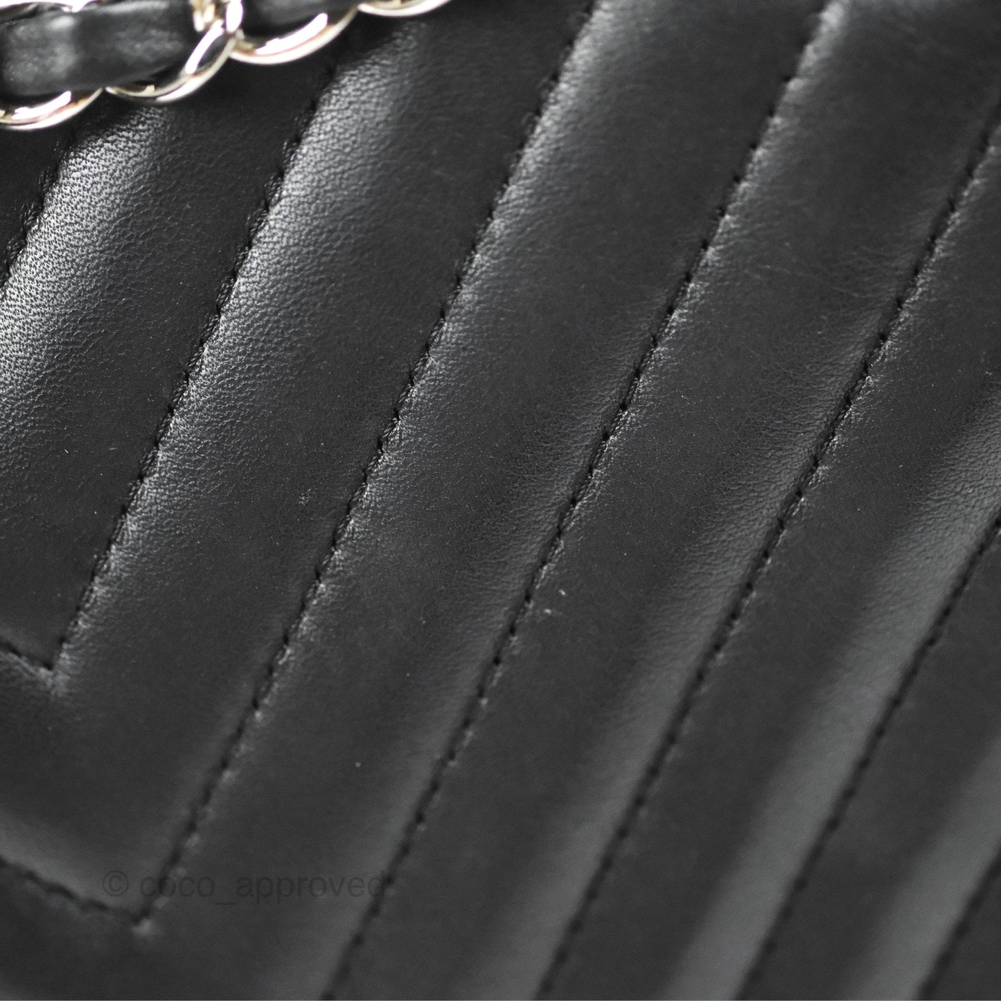 Chanel Medium Chevron Urban Spirit Backpack Black Calfskin Silver Hardware