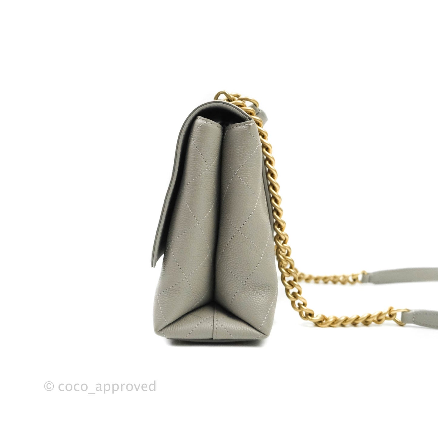 Chanel Chic Affinity Medium Grained Calfskin Grey Aged Gold Hardware