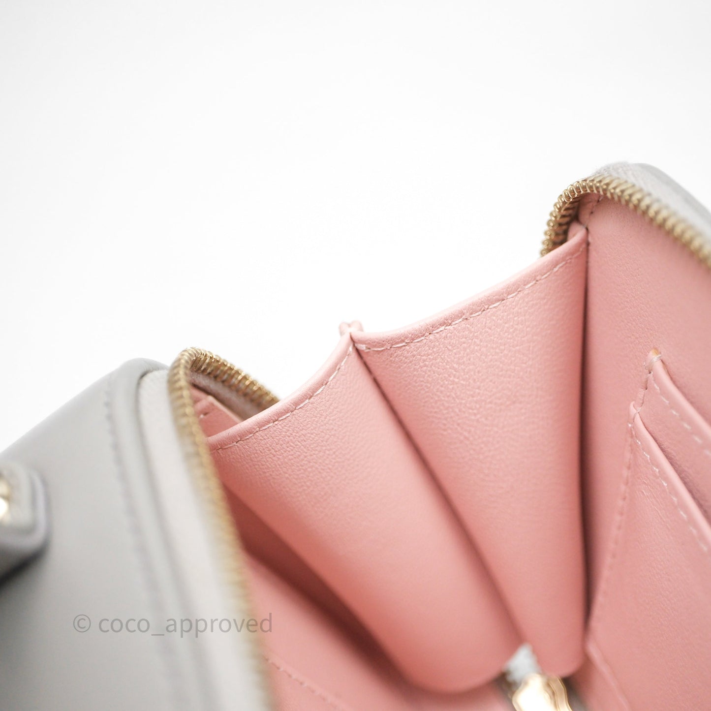 Chanel Mini Top Handle Camera Case Grey Shiny Calfskin Gold Hardware 22B