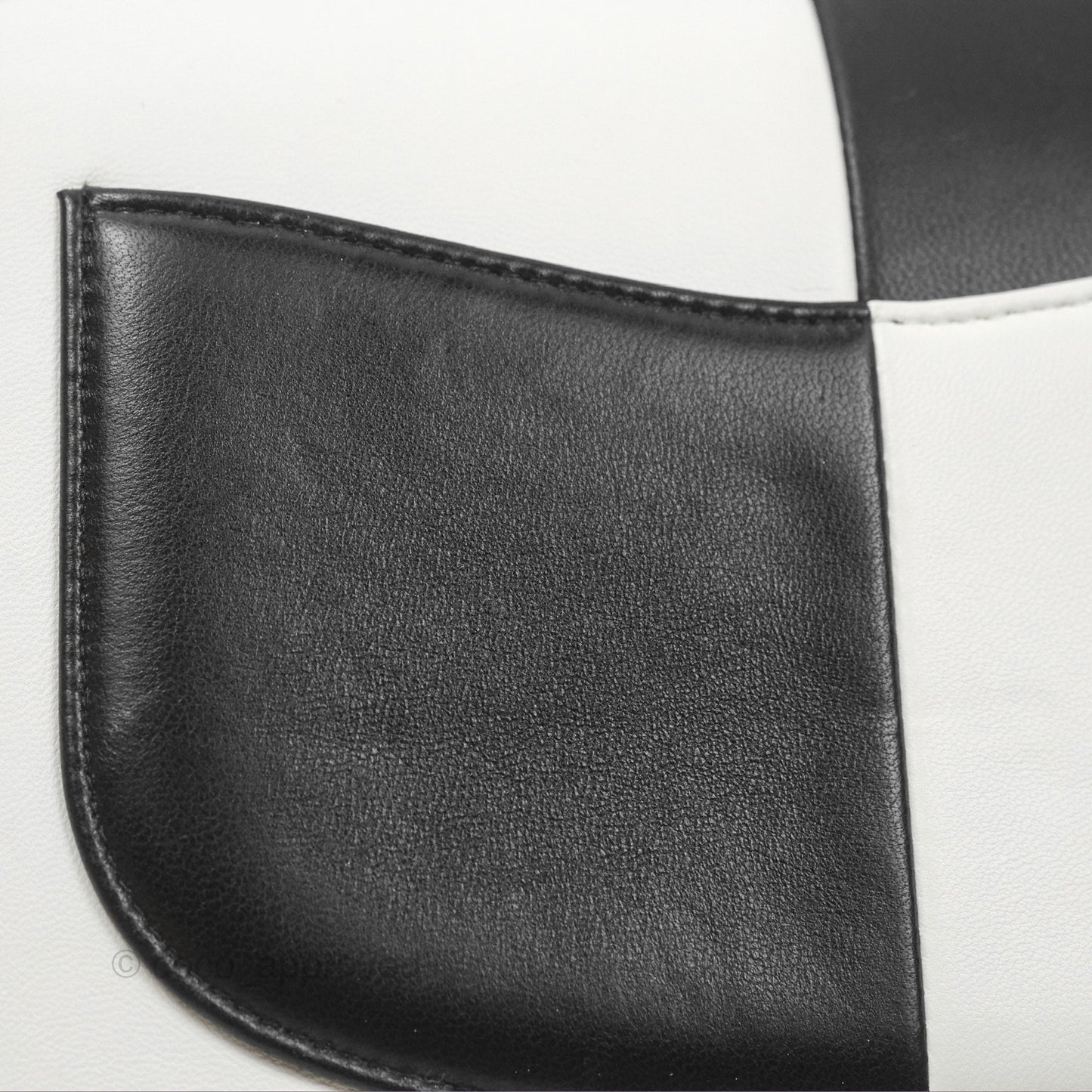 Chanel Medium Flap Black & White Lambskin Gold Hardware
