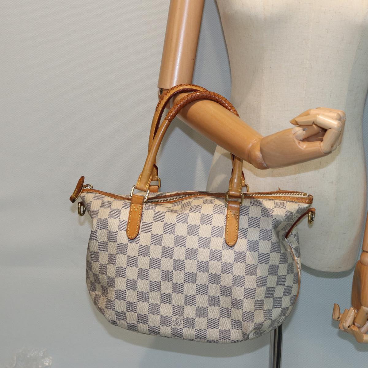 LOUIS VUITTON Damier Azur Riviera PM Tote Bag 2way N48250 LV 84244