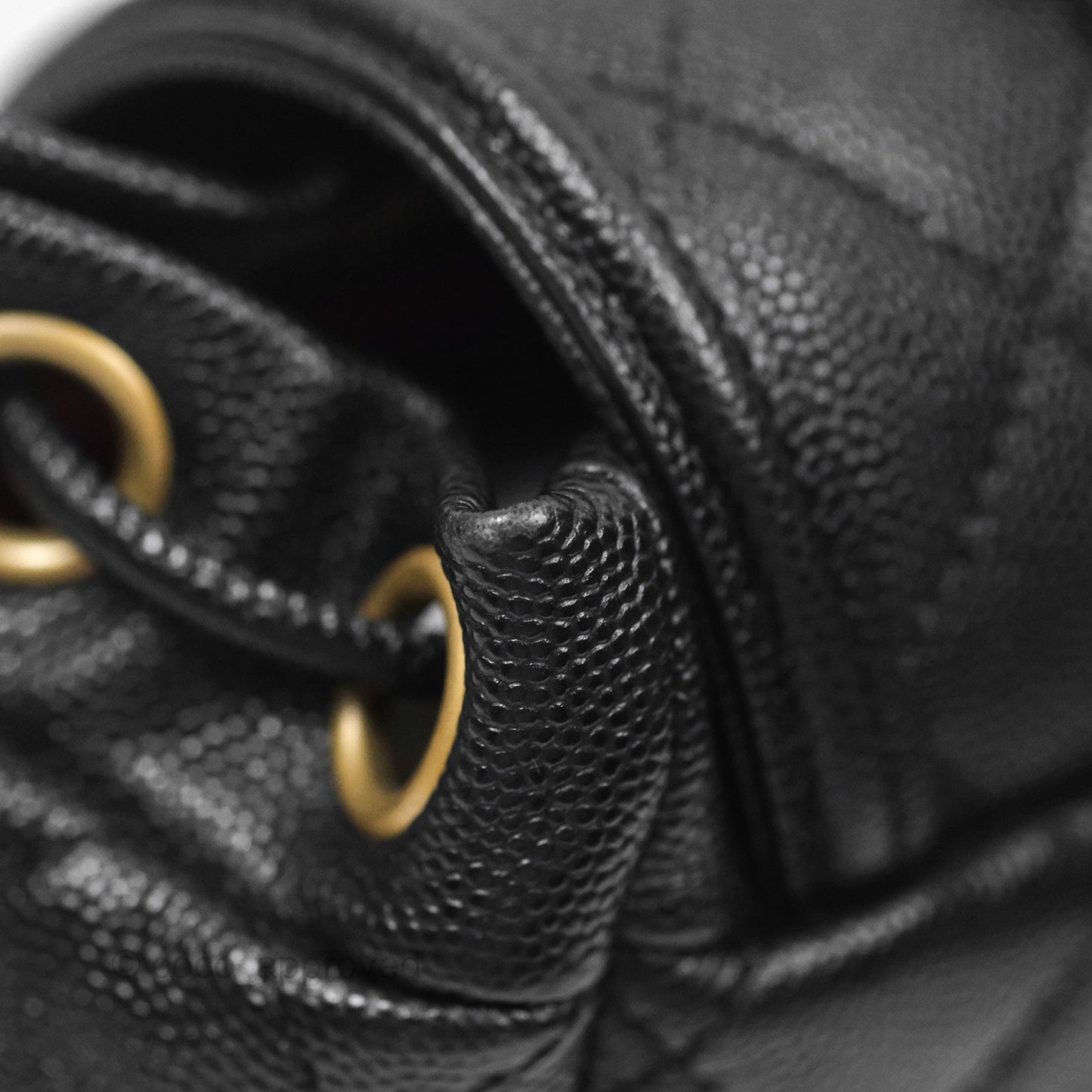 Chanel Small Quilted Filigree Backpack Black Caviar Aged Gold Hardware