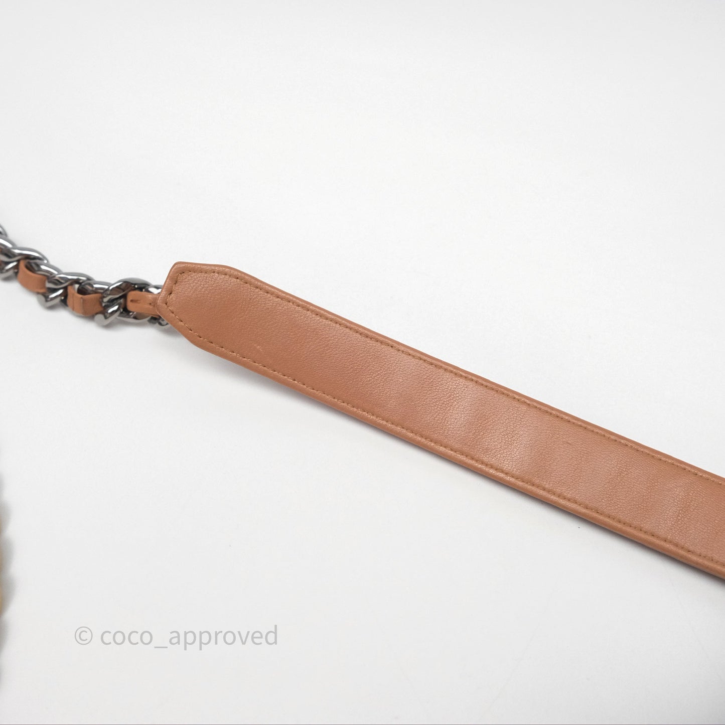 Chanel 19 Wallet on Chain WOC Dark Beige Caramel Lambskin Mixed Hardware