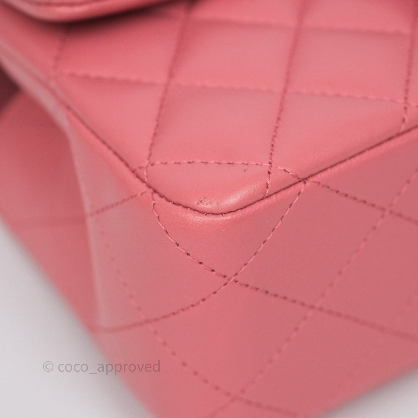 Chanel Top Handle Mini Rectangular Flap Pink Lambskin Gold Hardware