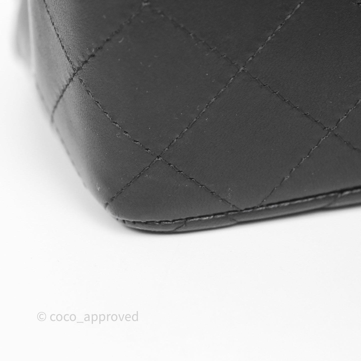 Chanel Mini Rectangular Quilted Black Lambskin Gold Hardware