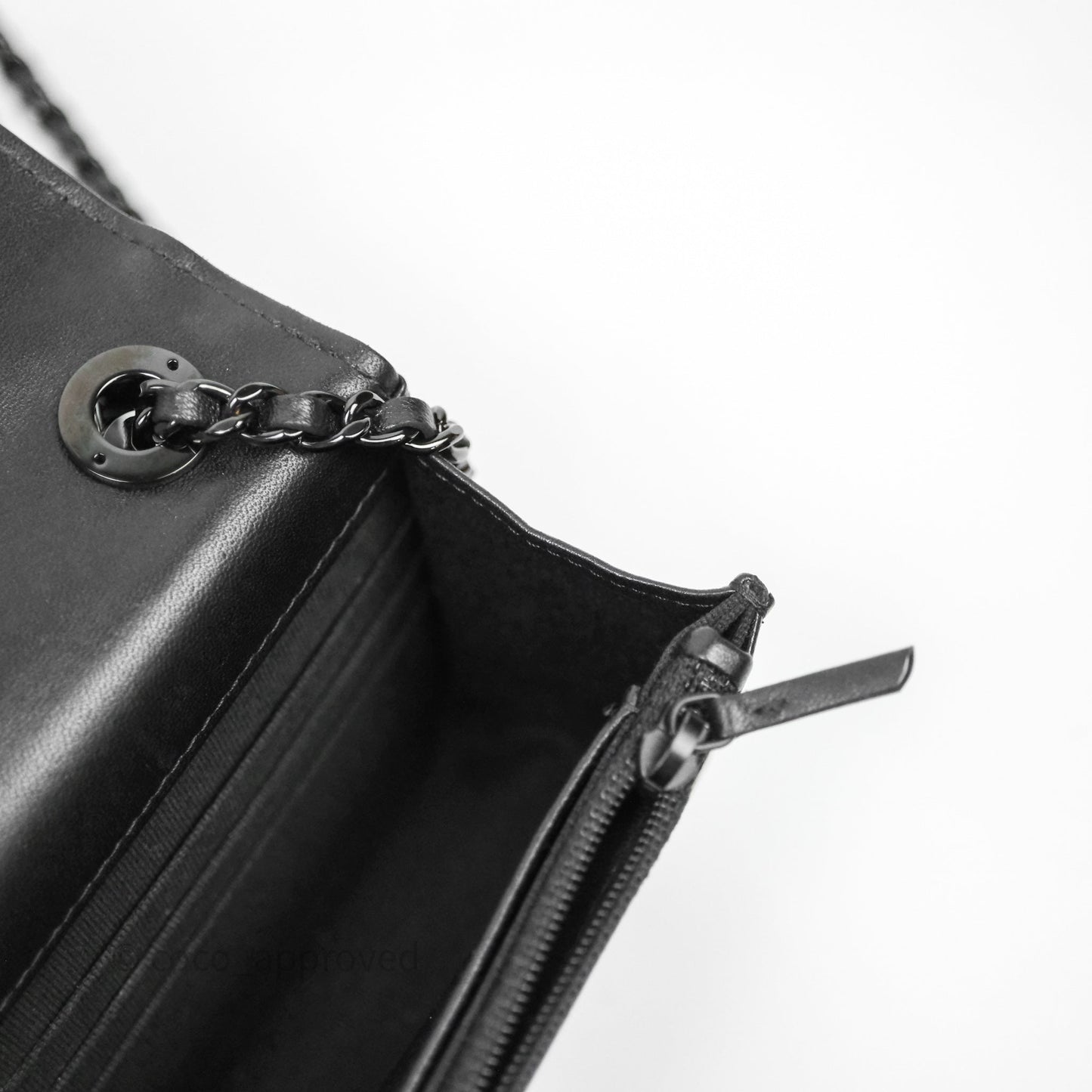 Chanel Quilted Trendy CC WOC Wallet On Chain So Black Lambskin