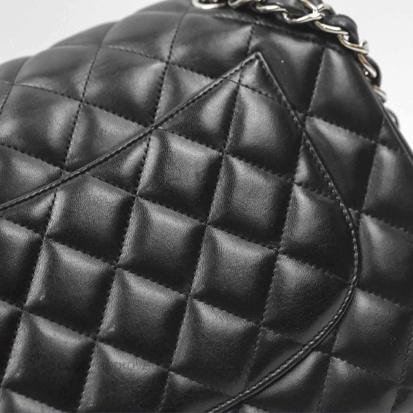Chanel Jumbo Double Flap Black Lambskin Silver Hardware⁣⁣