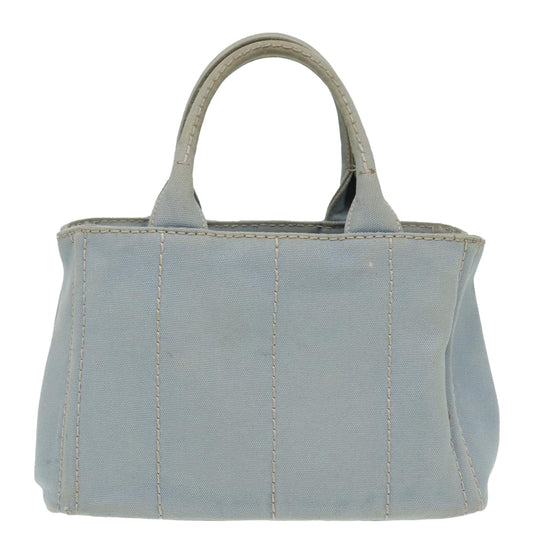 Luxury Prada Canapa PM Hand Bag Canvas Light Blue  84449