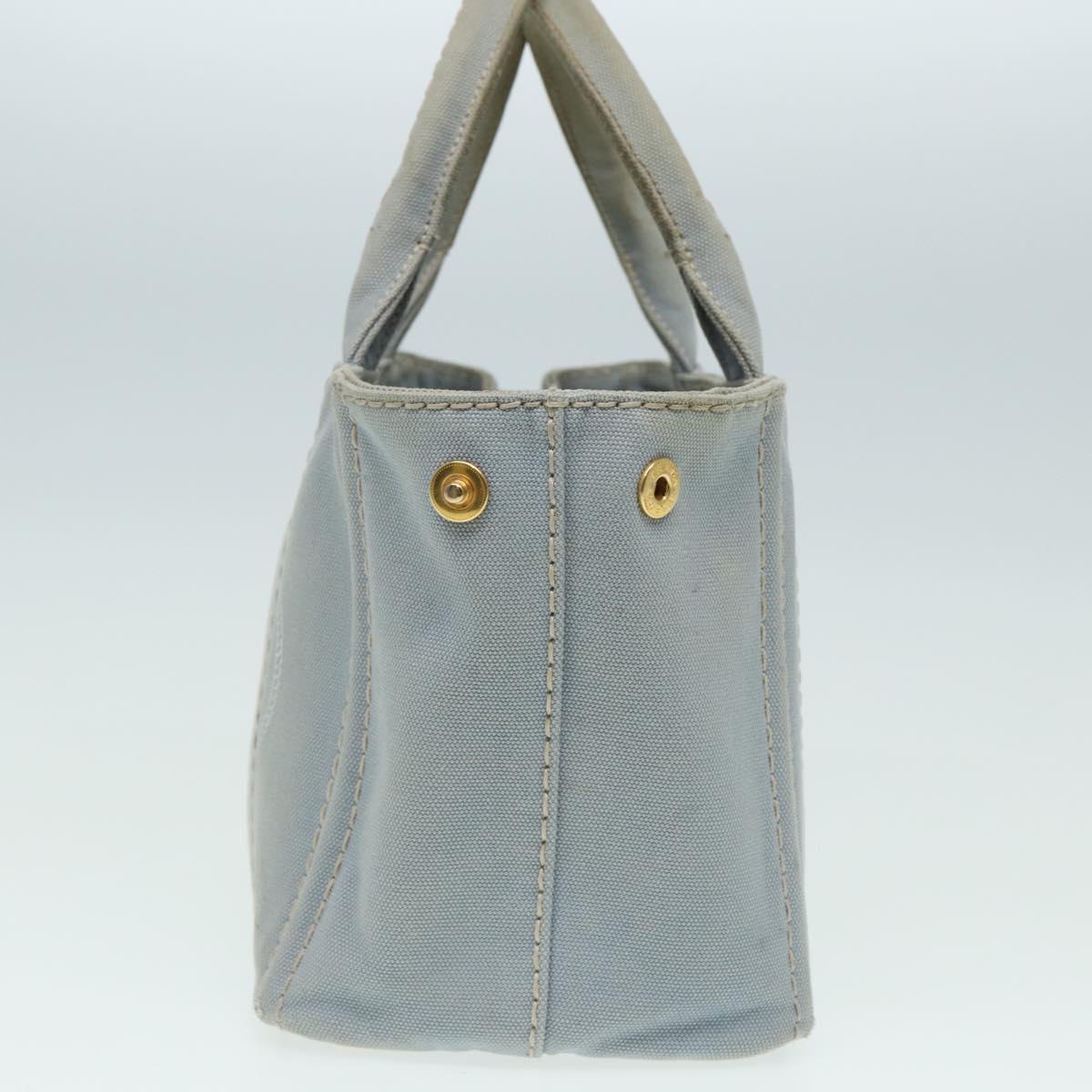 Luxury Prada Canapa PM Hand Bag Canvas Light Blue  84449