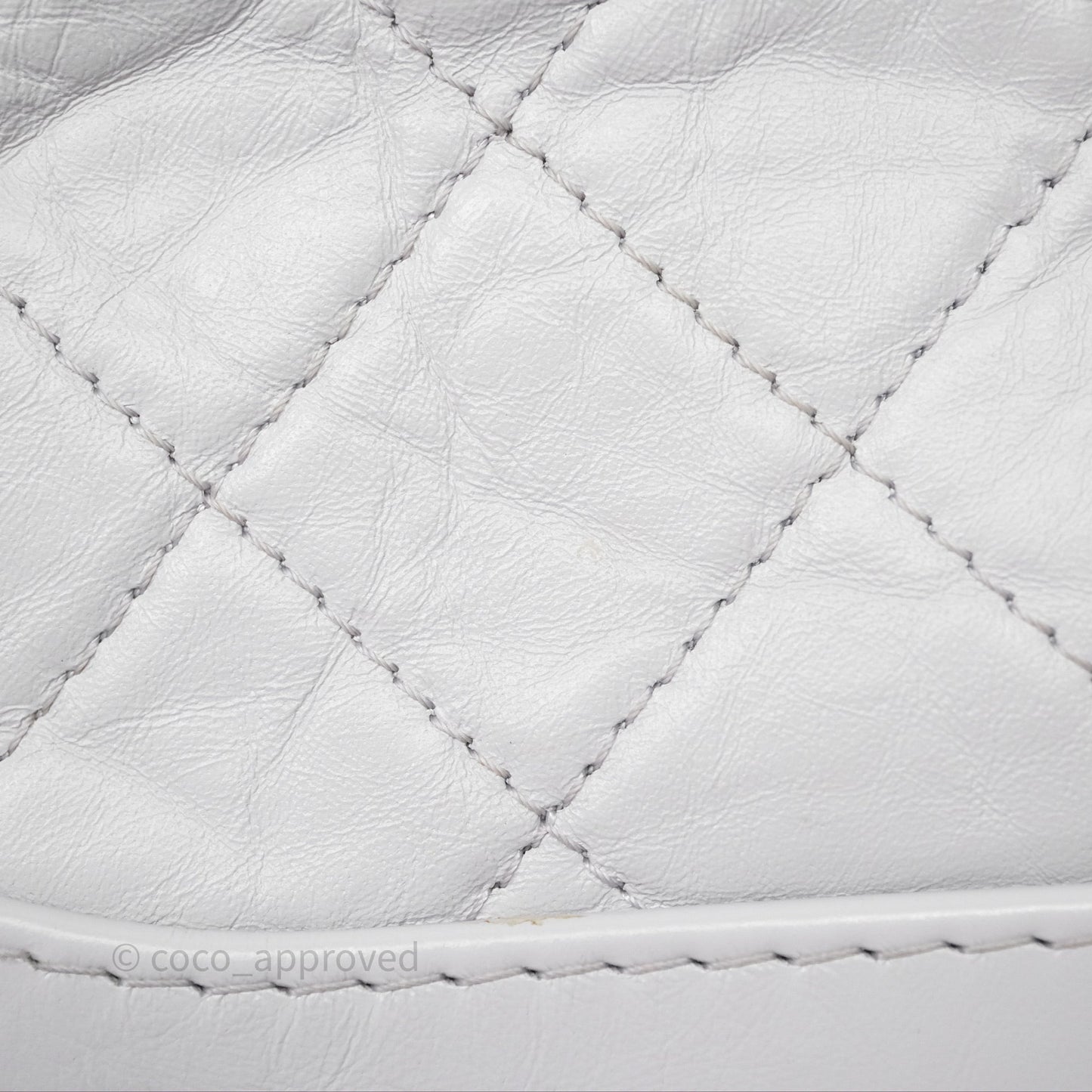 Chanel Small Gabrielle Hobo Quilted Grey Aged Calfskin