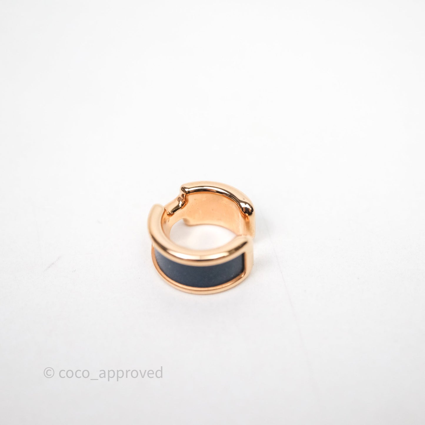 Hermes Olympe Ear Cuff Small Model Bleu Saphir Rose Gold