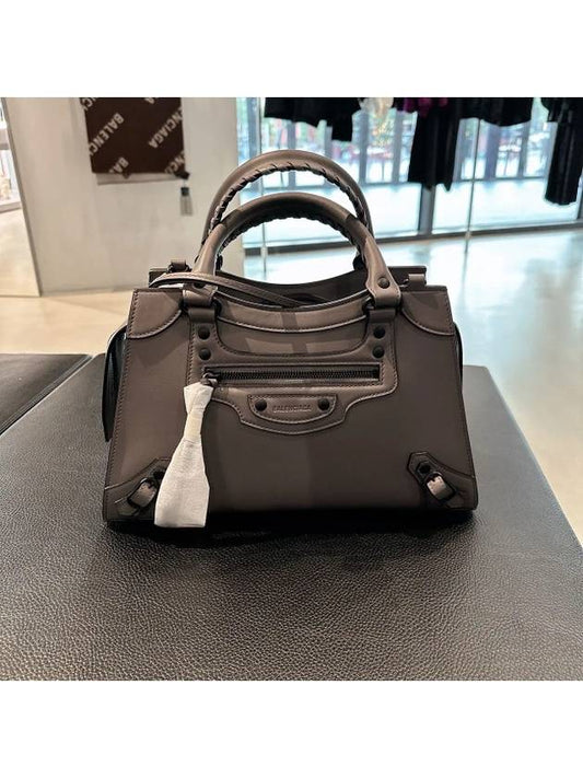 Luxury Balenciaga Women s Gray Neo Classic Small Tote Bag Cross 638521 11R57 1404