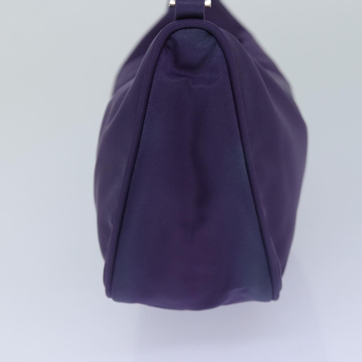 Luxury Prada Accessory Pouch Nylon Purple Silver  84541