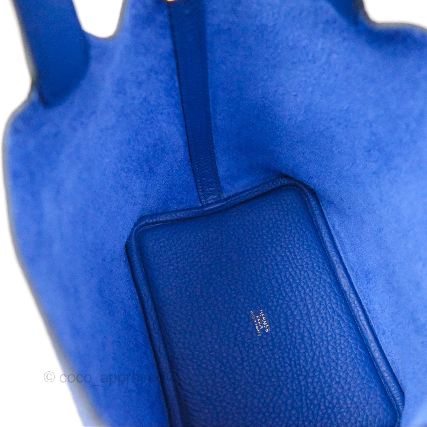 Hermès Picotin 18 Bleu Royal Clemence Gold Hardware