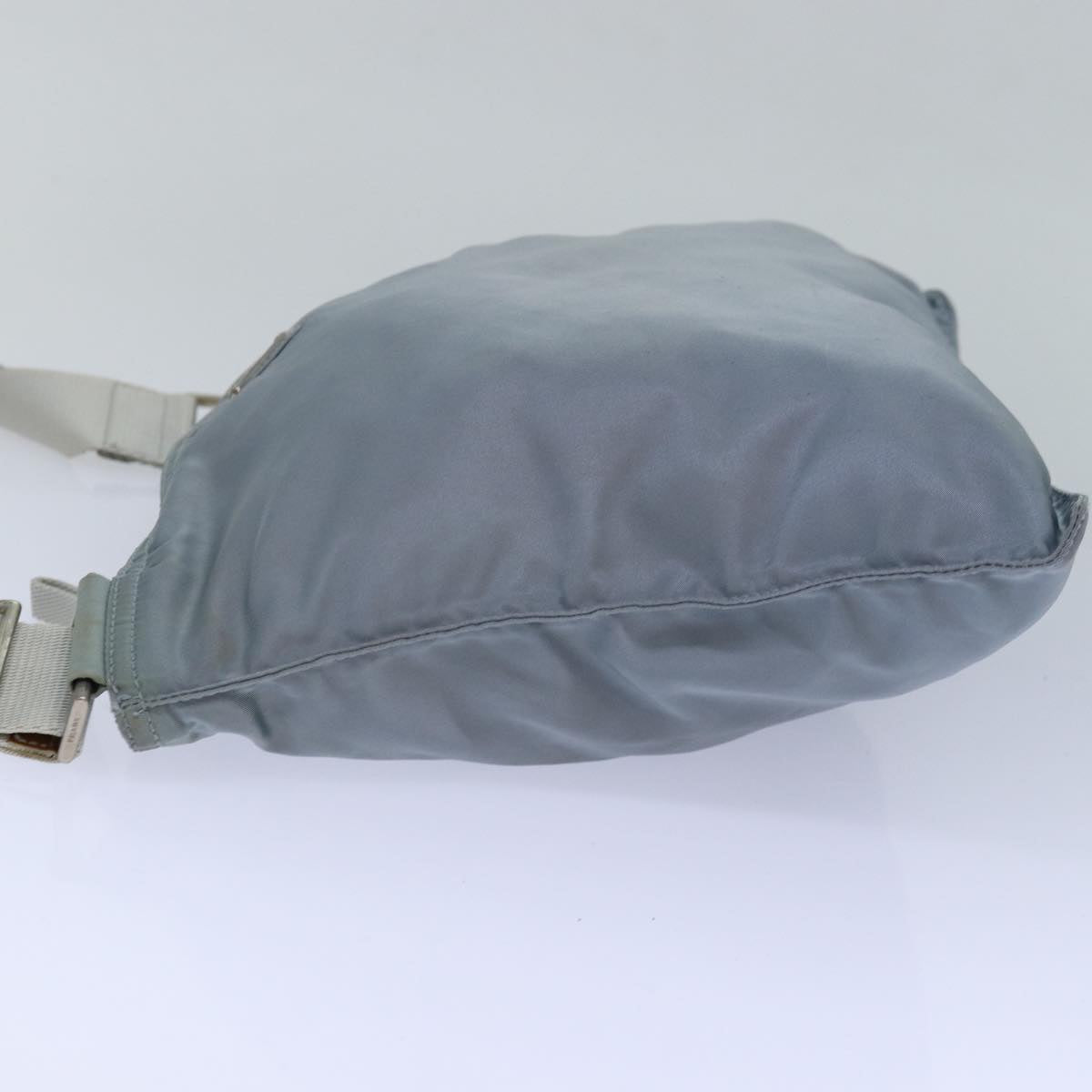 Luxury Prada Shoulder Bag Nylon Light Blue Silver  84542
