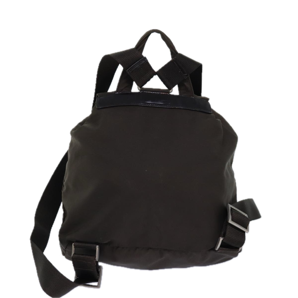Luxury Prada Backpack Nylon Brown Silver  84546