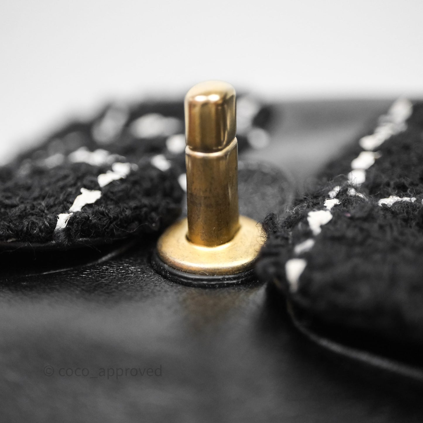 Chanel Duma Backpack Black Tweed Aged Gold Hardware