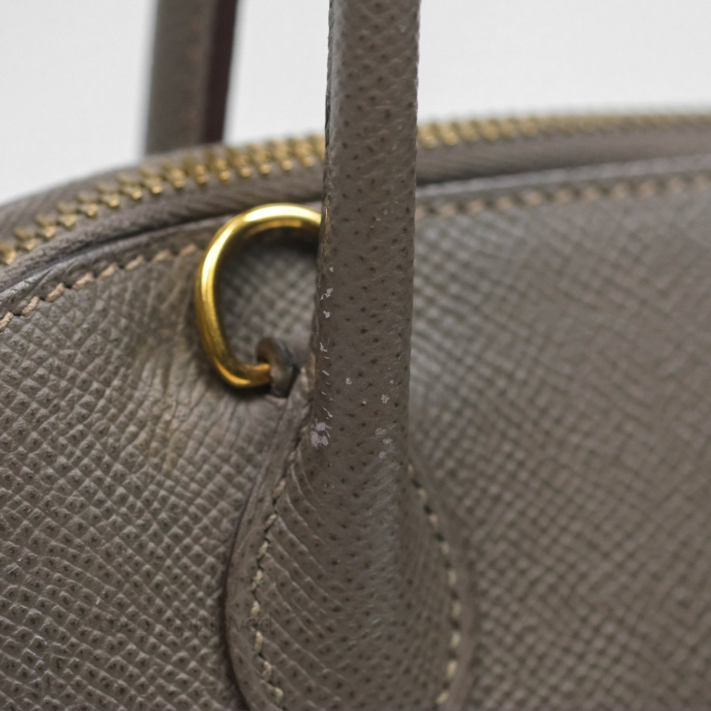 Hermès Bolide 27 Etain 8F Epsom Gold Hardware