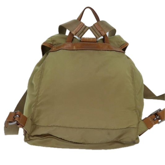 Luxury Prada Backpack Nylon Cream Silver  84575